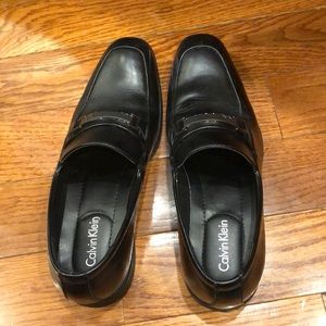 black calvin klein work shoes